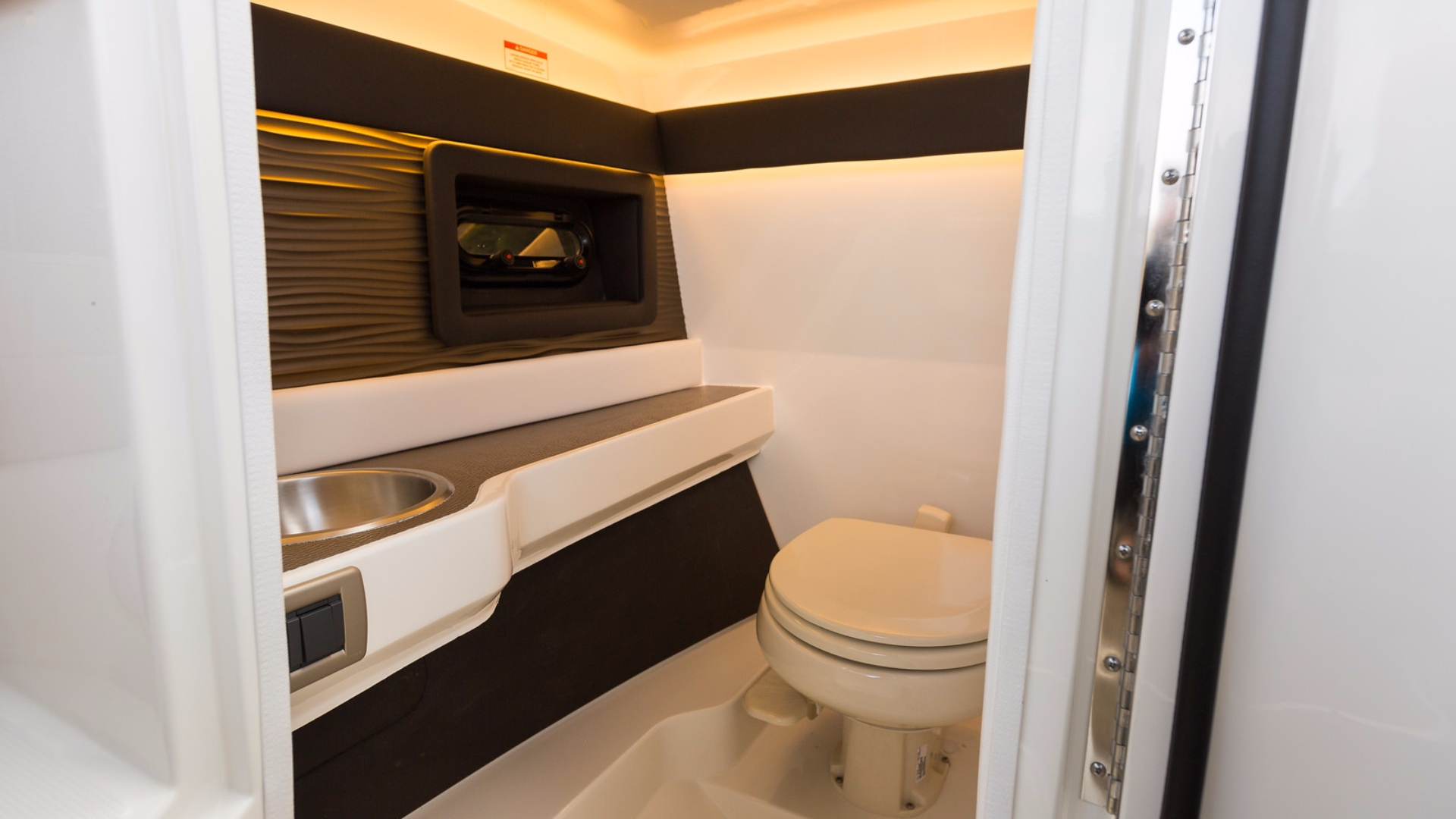 Private head onboard the Sea Ray